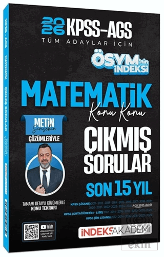 2026 KPSS MEB-AGS Matematik ÖSYMnin İndeksi Çıkmış Sorular Son 15 Yıl 