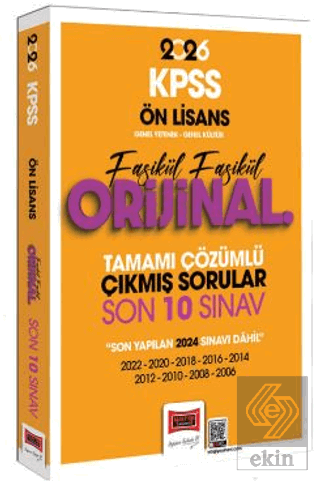 2026 KPSS Ön Lisans GK-GY Fasikül Fasikül Orijinal Tamamı Çözümlü Çıkm