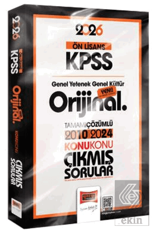 2026 KPSS Ön Lisans GK-GY Orijinal 2010-2024 Konu Konu Çıkmış Sorular
