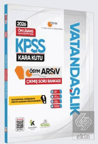 2026 KPSS Ön Lisans - Ortaöğretim Vatandaşlık Kara Kutu ÖSYM Çıkmış Çö