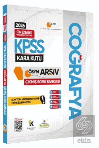 2026 KPSS Önlisans/Ortaöğretim Coğrafya Kara Kutu ÖSYM Çıkmış Soru Ban