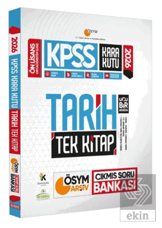 2026 KPSS Önlisans/Ortaöğretim Kara Kutu Tarih Tek Kitap ÖSYM Arşiv Çı