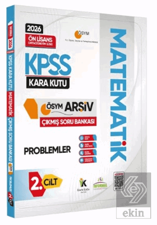 2026 KPSS Önlisans/Ortaöğretim Matematik Kara Kutu 2.Cilt Problemler Ö