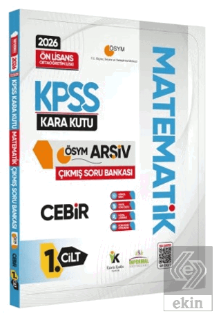 2026 KPSS Önlisans/Ortaöğretim Matematik Kara Kutu Cebir 1.Cilt ÖSYM Ç