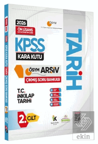 2026 KPSS Önlisans/Ortaöğretim Tarihin Kara Kutusu 2.Cilt ÖSYM Çıkmış 
