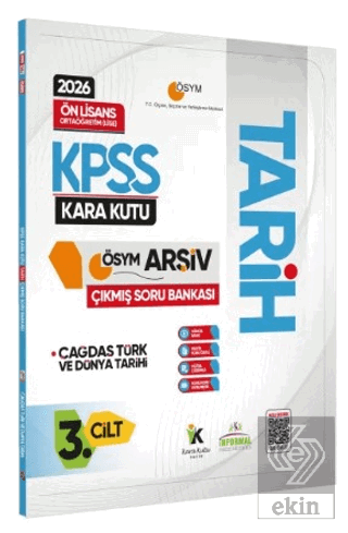 2026 KPSS Önlisans/Ortaöğretim Tarihin Kara Kutusu 3.Cilt ÖSYM Çıkmış 