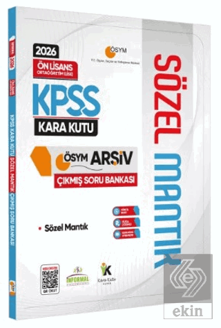2026 KPSS Önlisans/Ortaöğretim Türkçe Sözel Mantık Kara Kutu ÖSYM Çıkm