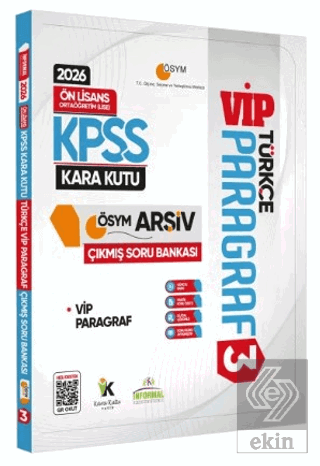 2026 KPSS Önlisans/Ortaöğretim Türkçenin Kara Kutusu Paragraf 3 VİP ÖS