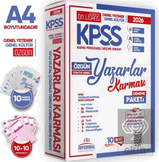 2026 KPSS ÖnLisans Yazarlar Karması GY-GK Türkiye Geneli Kurumsal 10lu