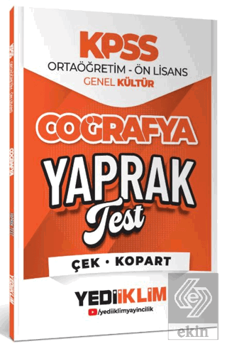 2026 KPSS Ortaöğretim-Önlisans Coğrafya Çek Kopart Yaprak Test