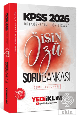2026 KPSS Ortaöğretim-Önlisans İşin Özü Tek Kitap Soru Bankası