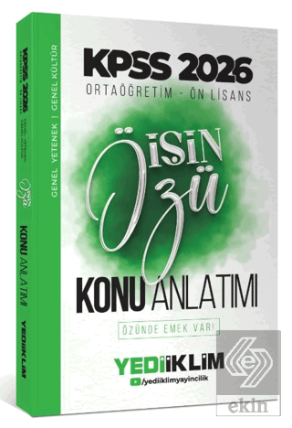 2026 KPSS Ortaöğretim-Önlisans İşin Özü Tek Kitap Tamamı Renkli Konu A