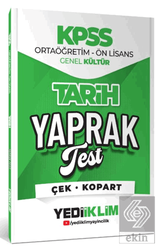 2026 KPSS Ortaöğretim-Önlisans Tarih Çek Kopart Yaprak Test