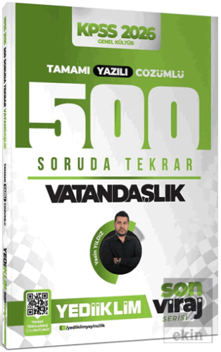 2026 KPSS Son Viraj Serisi Vatandaşlık Tamamı Yazılı Çözümlü 500 Sorud