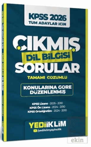 2026 KPSS Tüm Adaylar İçin Dil Bilgisi Tamamı Çözümlü Çıkmış Sorular K