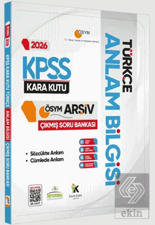 2026 KPSS Türkçenin Kara Kutusu Anlam Bilgisi (Sözcük-Cümle) Çıkmış Soru Bankası Dijital Çözümlü