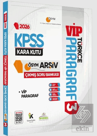 2026 KPSS Türkçenin Kara Kutusu Paragraf 3 VİP ÖSYM Çıkmış Soru Havuzu Bankası Dijital Çözümlü