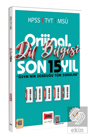 2026 KPSS TYT MSÜ Orijinal Dil Bilgisi Son 15 Yıl Çıkmış Sorular