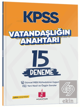 2026 KPSS Vatandaşlığın Anahtarı 15 Deneme