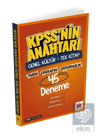 2026 KPSSnin Anahtarı 45 Deneme - Genel Kültür 15x3 - Tarih Coğrafya Vatandaşlık