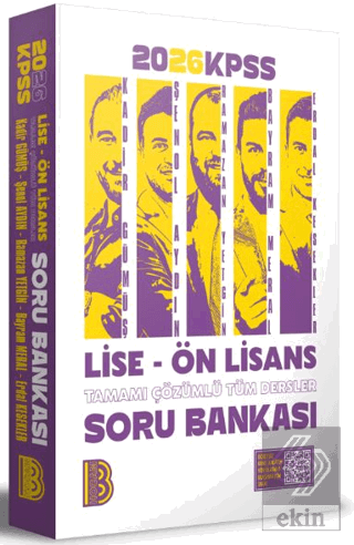 2026 Lise Ön Lisans Tamamı Çözümlü Tüm Dersler Soru Bankası