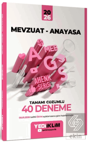 2026 MEB-AGS Ahenk Mevzuat-Anayasa Tamamı Çözümlü 40 Deneme