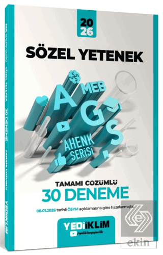 2026 MEB-AGS Ahenk Sözel Yetenek Tamamı Çözümlü 30 Deneme
