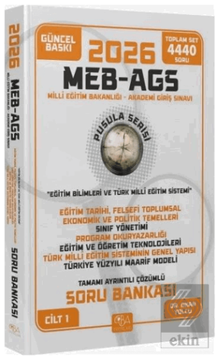 2026 MEB-AGS Eğitim Bilimleri Eğitim Temelleri-Sınıf Yönetimi-Öğretim Teknolojileri-Maarif Modeli Soru Bankası Çözümlü