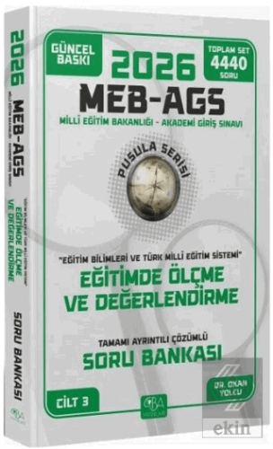 2026 MEB-AGS Eğitim Bilimleri Eğitimde Ölçme ve Değerlendirme Soru Bankası Çözümlü