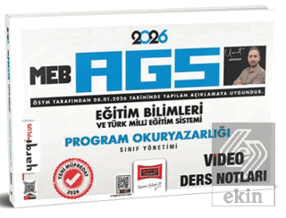 2026 MEB-AGS Eğitim Bilimleri ve Türk Milli Eğitim Sistemi Program Okuryazarlığı Sınıf Yönetimi Video Ders Notları