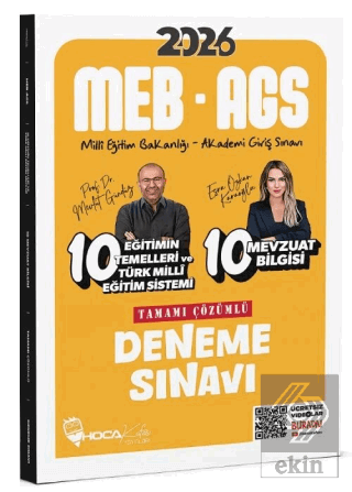 2026 MEB-AGS Eğitimin Temelleri ve Türk Milli Eğitim Sistemi, Mevzuat Bilgisi 10+10 Deneme Çözümlü