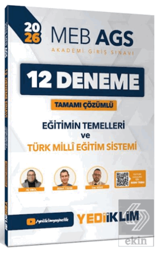 2026 MEB-AGS Eğitimin Temelleri ve Türk Milli Eğitim Sistemi Tamamı Çözümlü 12 Deneme