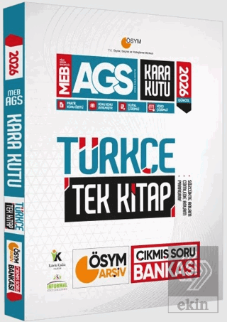 2026 MEB-AGS Kara Kutu Türkçe TEK KİTAP ÖSYM ARŞİV Çıkmış Soru Bankası