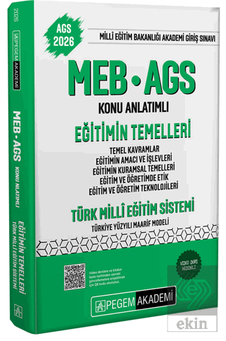 2026 MEB-AGS Konu Anlatımlı Eğitimin Temelleri
