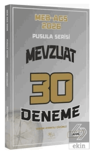 2026 MEB-AGS Mevzuat 30 Deneme Çözümlü Pusula Serisi