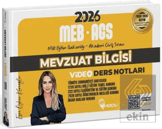 2026 MEB-AGS Mevzuat Bilgisi Video Ders Notları