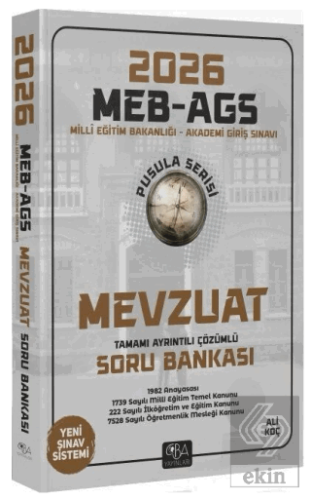 2026 MEB-AGS Mevzuat Soru Bankası Çözümlü Pusula Serisi
