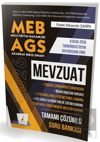 2026 MEB AGS Mevzuat Soru Bankası