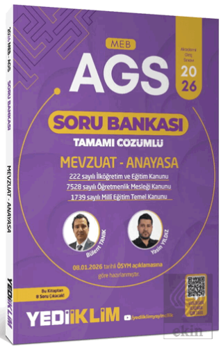 2026 MEB AGS Mevzuat ve Anayasa Tamamı Çözümlü Soru Bankası