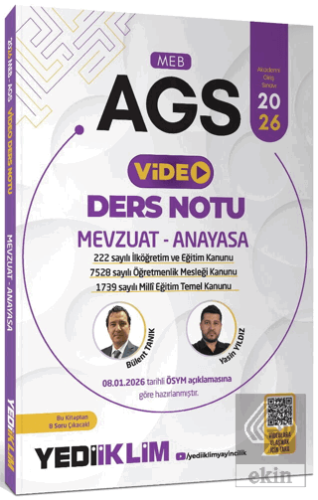 2026 MEB AGS Mevzuat ve Anayasa Video Anlatımlı Ders Notu