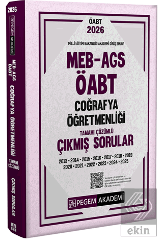 2026 MEB AGS ÖABT Coğrafya Öğretmenliği Tamamı Çözümlü Çıkmış Sorular