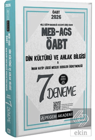 2026 MEB AGS ÖABT Din Kültürü Ve Ahlak Bilgisi İmam Hatip Lisesi Meslek Dersleri Öğretmenliği Tamamı Çözümlü 7 Deneme