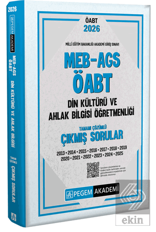 2026 MEB AGS ÖABT Din Kültürü ve Ahlak Bilgisi Tamamı Çözümlü Çıkmış Sorular