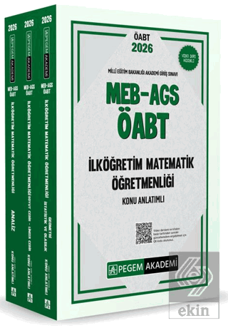 2026 MEB AGS ÖABT İlköğretim Matematik Konu Anlatımlı (3 Kitap)