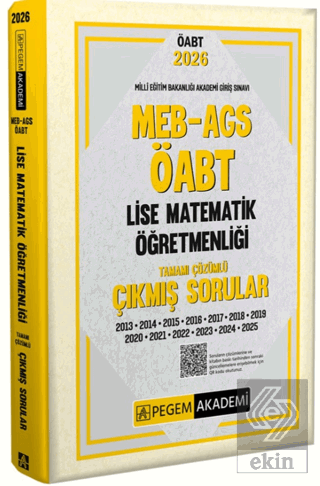 2026 MEB AGS ÖABT Lise Matematik Öğretmenliği Tamamı Çözümlü Çıkmış So