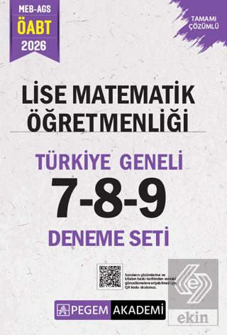 2026 MEB AGS ÖABT Lise Matematik Öğretmenliği Tamamı Çözümlü Türkiye Geneli 7-8-9 (3lü Deneme Seti)