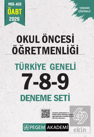 2026 MEB AGS ÖABT Okul Öncesi Öğretmenliği Tamamı Çözümlü Türkiye Geneli 7-8-9 (3lü Deneme Seti)