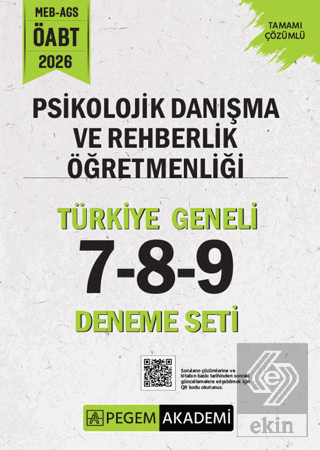 2026 MEB AGS ÖABT Psikolojik Danışma ve Rehberlik Öğretmenliği Tamamı Çözümlü Türkiye Geneli 7-8-9 (3lü Deneme Seti)