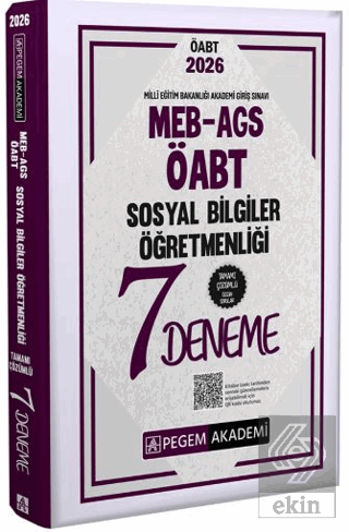 2026 MEB AGS ÖABT Sosyal Bilgiler Öğretmenliği Tamamı Çözümlü 7 Deneme