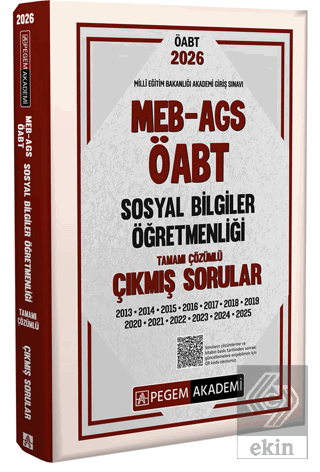 2026 MEB AGS ÖABT Sosyal Bilgiler Öğretmenliği Tamamı Çözümlü Çıkmış S